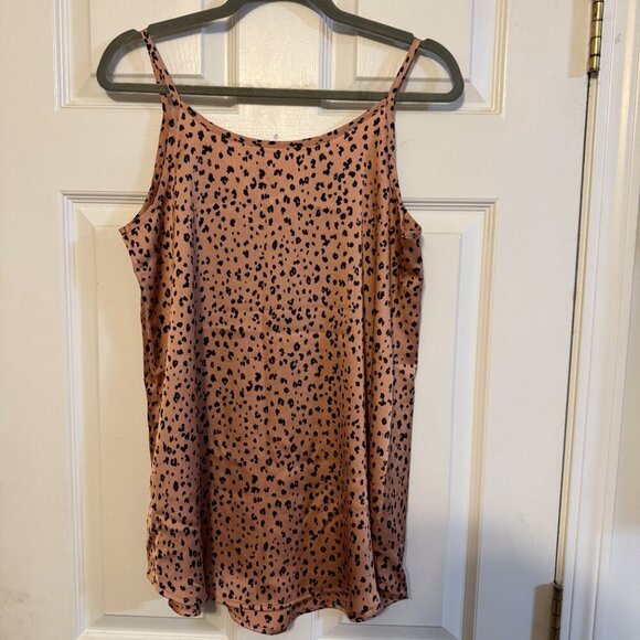 Zenana Peach Leopard Print Tank Top – Oversized Fit, NWT - Picture 2 of 2